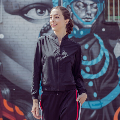

Anta ANTA 16738646 Womens 2017 autumn new sports jacket woven windproof jacket base black  female 175