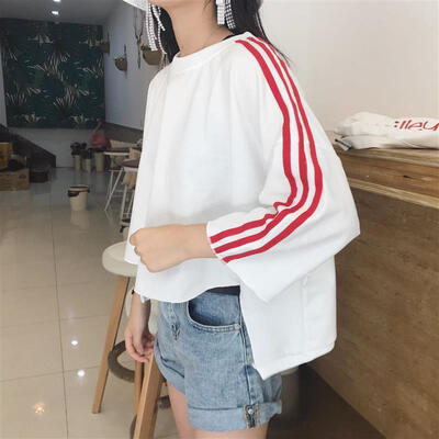 

2017 new Harajuku wind sweater women loose retro sets of bat sleeves shirt