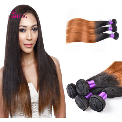 

Malaysian Straight Hair 3pcs 1B/27 Ombre Straight Hair Weave Bundles Human Hair Bundles