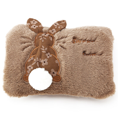 

Warm memory hot water bottle warm baby hand warmer hot water bottle charge has been water injection explosion-proof warm water bag ball rabbit 008 series brown