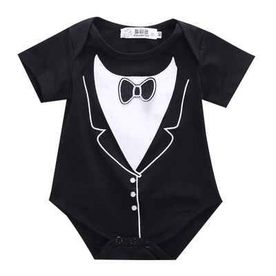 

NEW Newborn Baby Girl Boy Tuxedo Bodysuit Romper Jumpsuit Bag Pearl One-pieces