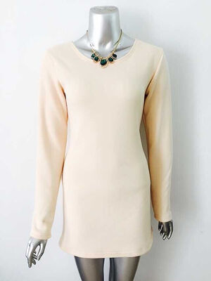 

2017 autumn and winter new warm bottoming shirt Slim was thin plus velvet thick backing dress