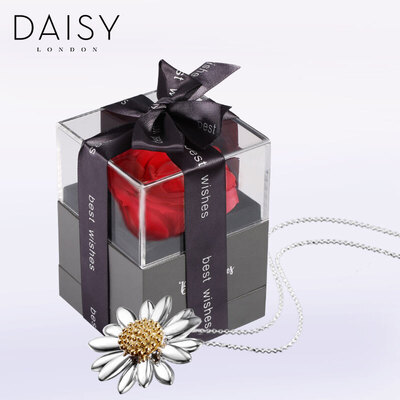 

Великобритания New Daisy Daisy LONDON ручной 12мм кулон 925 серебряное ожерелье Подарочный набор