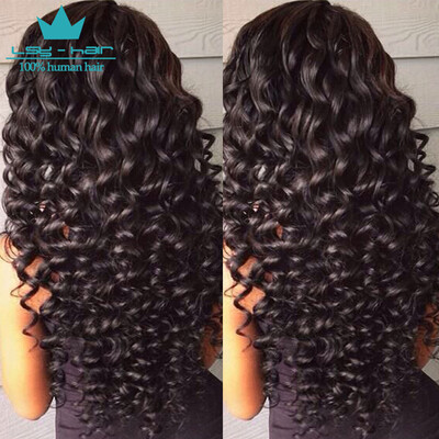 

Brazilian Virgin Hair Deep Wave 1 Bundle 100g Natural Black 100 Human Hair Weaving Double Weft