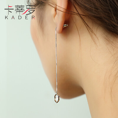 

Katie Luo 925 silver ear long female pearl earrings Japan and South Korea simple earrings allergy-free birthday gift