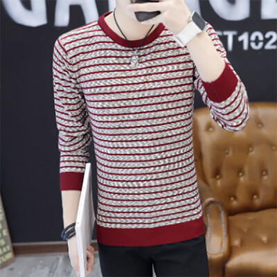 

High quality mercerized cotton men sweater men trendy men's sweater stripes thin section sweaters men can not afford the ball