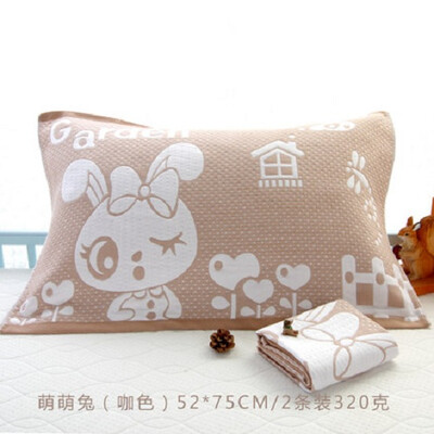

Cntomlv Cartoon cotton Gauze pillow towl pure cotton enlarge thicken pillow towl not wool adult
