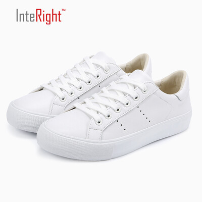 

INTERIGHT ladies fashion leather low lace-up casual shoes