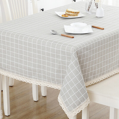 

Cotton Grid Tablecloth Garden Rectangle Table Cloth Furniture Dustproof Towels Placemat (39.4*55inch) 460930