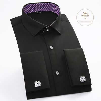 

Business Gentleman Men Long Sleeve Shirt Spring Autumn Silm Fit Solid Color