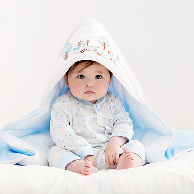 

Cotton Age (PurCotton) Infant knit quilted cotton wrapped baby 90x90cm blue pony 1 piece / bag
