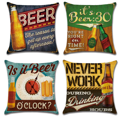 

Free Beer Quote Beverage Pub Offer Sale Fun Murky Design Decorative Square Accent Pillow Case