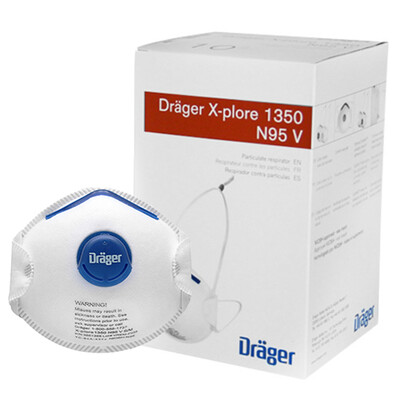 

Draeger дыхательный клапан N95 маски 1350V анти-туман и дымка РМ2,5 чаша пыли гарнитура
