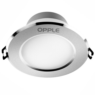 

【Jingdong Supermarket】 Op lighting (OPPLE) LED Downlight Ceiling light Aluminum sand Bank 3-watt three-color hole 8-9 cm