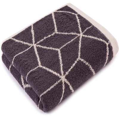

Sanli cotton yarn-dyed Jacquard towel 1 34 × 74cm cross-pattern soft absorbent wash face towel 108 grams Cyan cyan