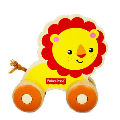 

Fisher Fisher Price puzzle educational toys small animal cart - a small lion FP1004