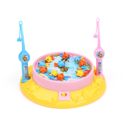 

Yimi YIMI early childhood educational toys for children magnetic fishing toys electric rotating band music can be loaded with water yellow NO1567-1