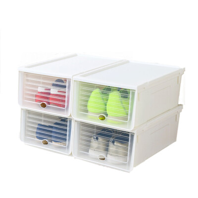 

Plastic shoes storage storage box to increase the combination of footwear&small pieces finishing box 4 Pack