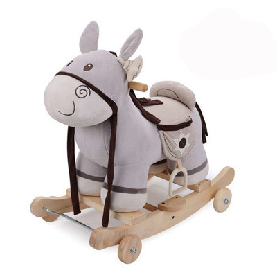 

Голубой замок для детей 1-3 лет Троянский конь тряхнул ребенка раннего детства образовательные музыкальные игрушки плюшевые игрушки колесо древесную золу фиолетовый +