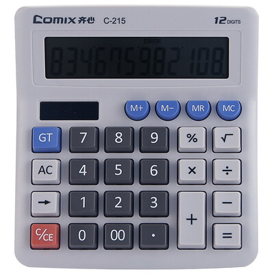 

COMIX C-215 12-bit computer button photoelectric dual drive calculator computer gray
