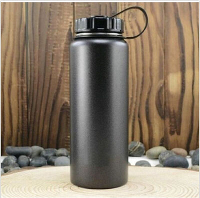 

Camping Sports 1000ml Wide Mouth Stainless Steel Water Bottle Flask Free Cycling