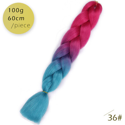 

AISI HAIR 100g / pcs 24inch   Kanekalon гигантский   косы Волосыломбер Две тонныЦветные синтетические волосы для кукол Вязание крю