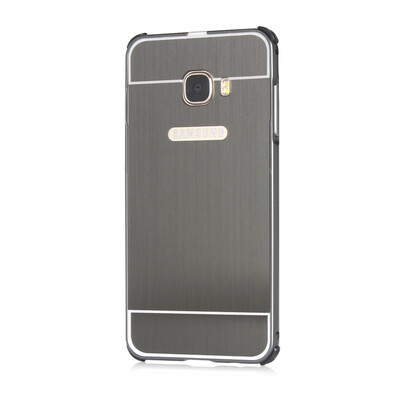 

Luxury Case for Samsung Galaxy C5 Aluminum BumperAcrylic Panel Back Glossy Business Cover for Samsung C5