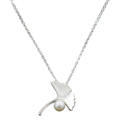 

Luo Linglong s925 sterling silver pearl necklace fashion women pendant necklace jewelry