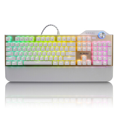 

Blackjazz AJAZZ assassin RGB mechanical keyboard magnetic detachable hand rest 107 key gold red axis game backlit office computer notebook eat chicken keyboard