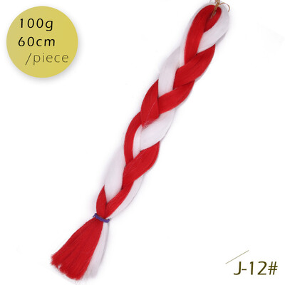 

AISI HAIR 100g/pcs 24inch Kanekalon Jumbo Braids Hair Ombre Two Tone Colored Synthetic Hair for Dolls Crochet Hair