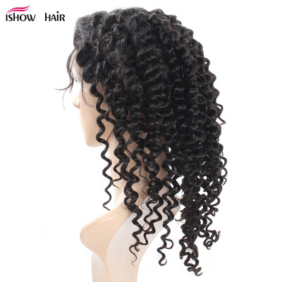 

Ishow Hot Selling 8A Deep Wave Virgin Remy Hair Full Lace Human Hair