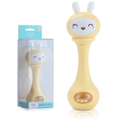 

Jingdong supermarket] Bernstein (beiens) infant sound and light hand crank newborn children's educational toys YZ02 see the yellow