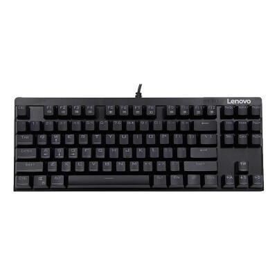 

Lenovo Men MK100 87-key mechanical keyboard to eat chicken keyboard black green axis