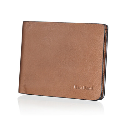 

HansBand® Brand Mens Genuine Leather Card Holders Purse Money Clips Fashion Design Large Capacity Men Solid Purses Wallets