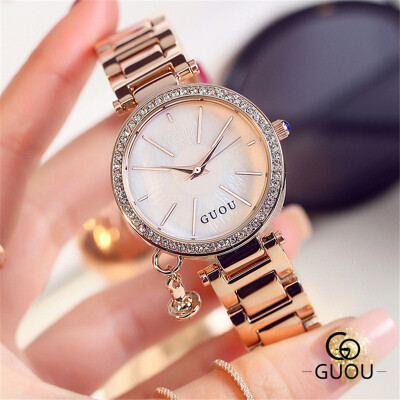 

GUOU Luxury Rhinestone Watch Women Watches Ladies Watch Women Retro Clock Women Watches