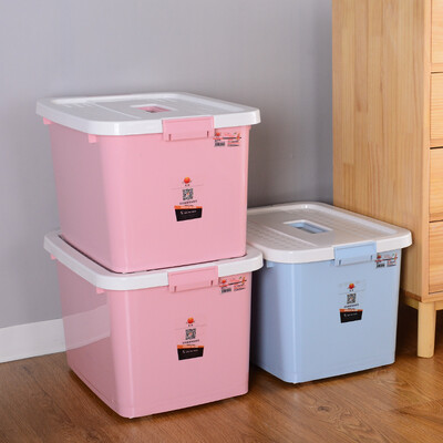 

East well East well storage box plastic storage box storage box transparent storage box toy storage storage box 40L3 Pack DW8905