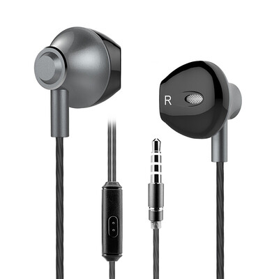

Stereo S9 In-Ear Cellphone Headset Subwoofer Stereo K Sing it Music Earphone Apple Android Universal Earbud Space Gray