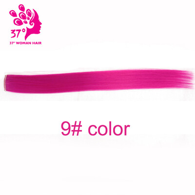 

Fashion hair extension for women Long Synthetic Clip In Extensions Straight Hair piece Party Highlight Punk Cosplay Colorful