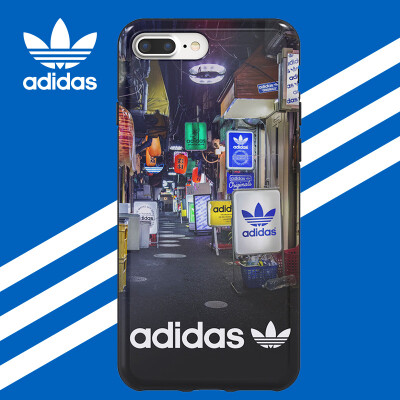 

adidas Apple Adidas Apple iPhone7P \ 8 Plus phone shell Japanese street style fashion creative tide male all-inclusive drop female silicone protective sleeve