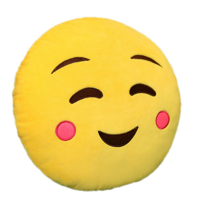

Emoji Cushion Stuffed Plush Soft Toy Pillow Cute Emoticon Yellow Round Throw Pillow Decorative Pillow