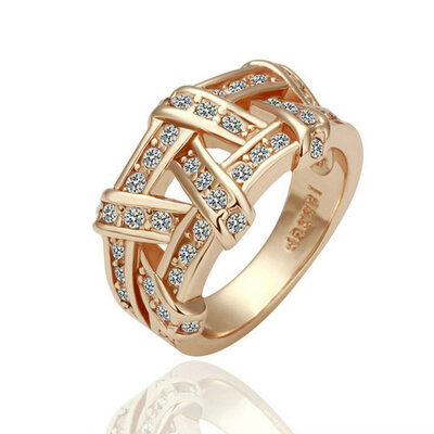 

Yoursfs® 18K Rose Gold Plated Full Crystal Nest Rings Use Austrian Crystal Fashion Jewelry