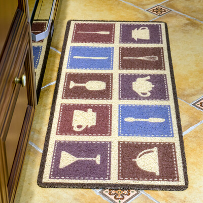 

Limei kitchen LIDIMEI kitchen mat floor mat black net tableware design 50 120cm