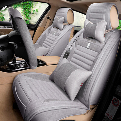 

Purple Wind Bell Four Seasons Universal Imitation Linen Car Cushion All Inclusive Car Seat Mat Magotan Yinglang Buick Bora Sylphy Car Seat Cover Four Seasons Mat Z07 Texture Grey - Deluxe Edition