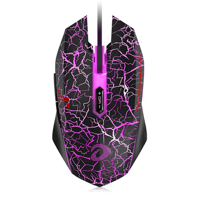 

Darren excellent dareu LM125 dal yo Wrangler mute version of the mouse 4 color backlight gaming mouse black crack version Jedi eat chicken sharp weapon