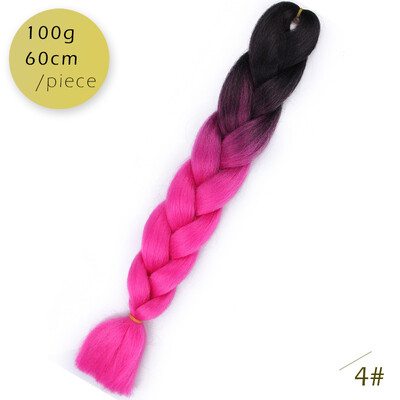 

AISI HAIR Ombre Kanekalon Braiding Hair Extensions 24inch 100g Synthetic Jumbo Braids Hair Fiber Pink Purple Blue Green 1pce