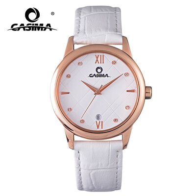 

Luxury brand watches women fashion simple Crystal casual charm womens quartz wrist watch leather waterproof 50m CASIMA2607