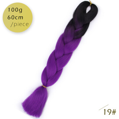 

AISI HAIR 100g / pcs 24inch Kanekalon гигантский косы Волосыломбер Две тонныЦветные синтетические волосы для кукол Вязание крю