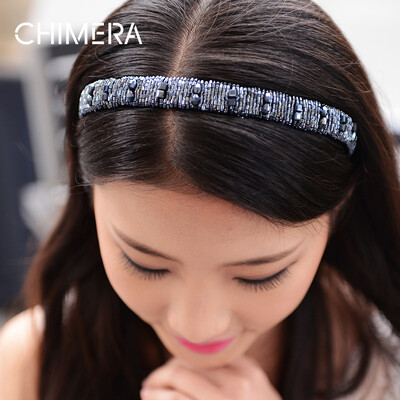 

Chimera (CHIMERA) Hair Accessories Beads wide headband headband ink blue ink blue