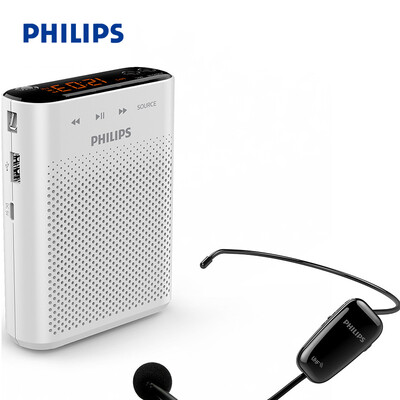 

Philips PHILIPS SBM230 Bee Wireless Amplifier Card Speaker Teaching Tour Guide Business Conference Mini Speaker Screen Display FM Radio White