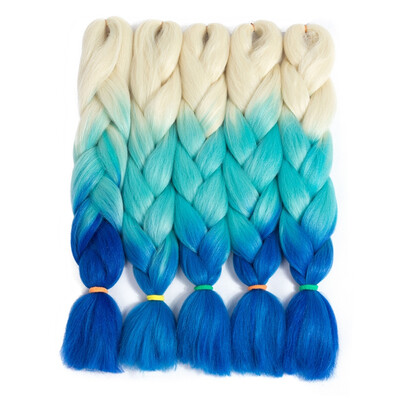 

SZC Afro Jumbo Braids Наращивание волос 5-pack 2 Tone & 3 Tone Ombre Вязание крючком для волос с высокой температурой Kanekalon Sy
